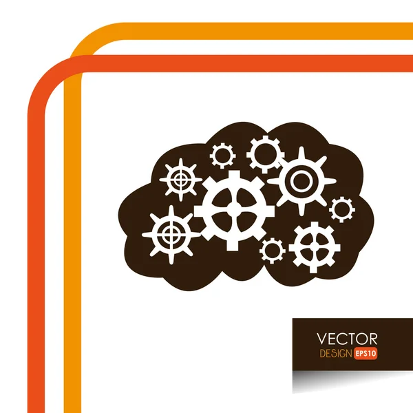 Diseño de tormenta cerebral — Archivo Imágenes Vectoriales