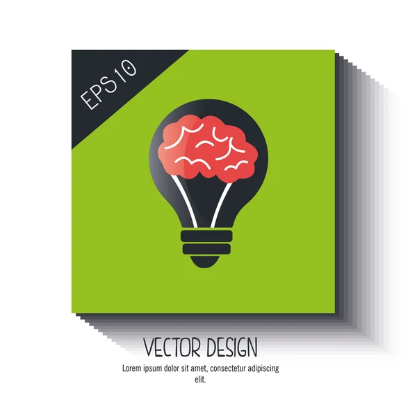 Brain storm design — Stock Vector