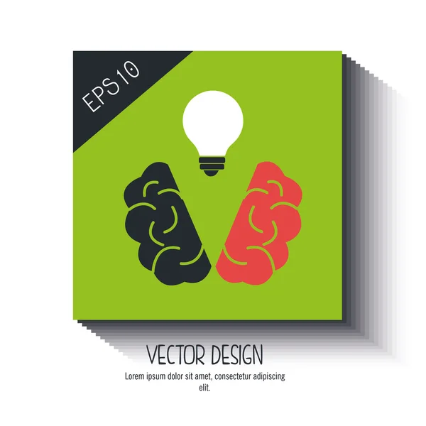 Brain storm-design — Stock Vector