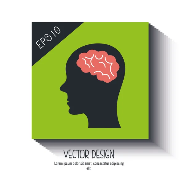 Brain storm design — Stock Vector