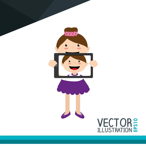 Diseño de fotografía selfie — Vector de stock