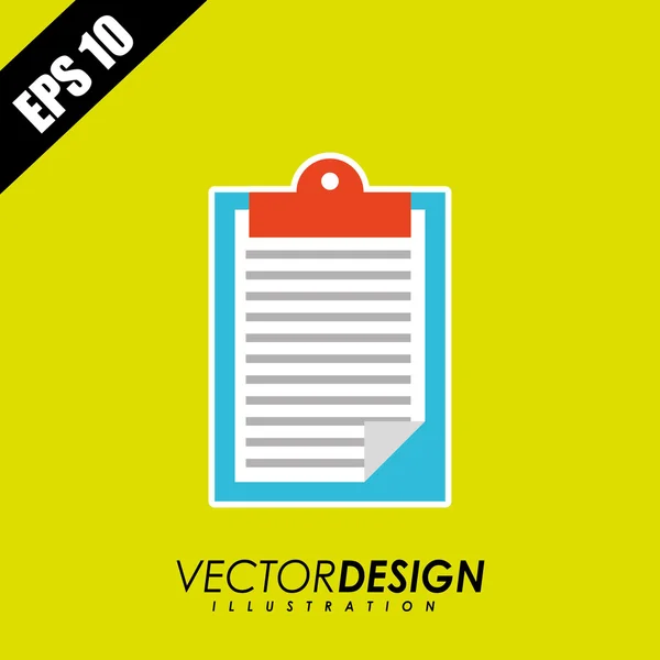 Clipboard icon design — Stock Vector