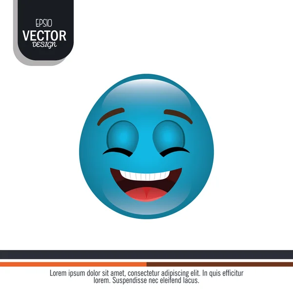 Lustiges Emoticon-Design — Stockvektor