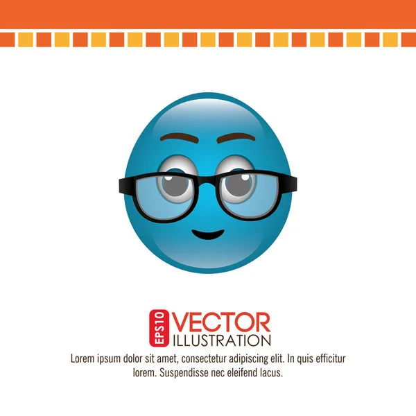 Divertente emoticon design — Vettoriale Stock