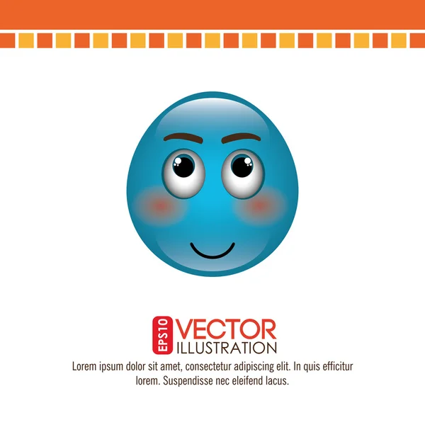 Divertente emoticon design — Vettoriale Stock