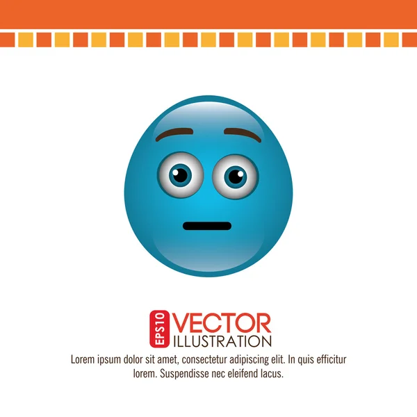 Divertente emoticon design — Vettoriale Stock