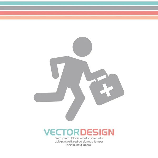 Design medizinischer Ikonen — Stockvektor