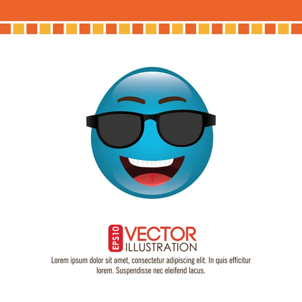 Divertente emoticon design — Vettoriale Stock