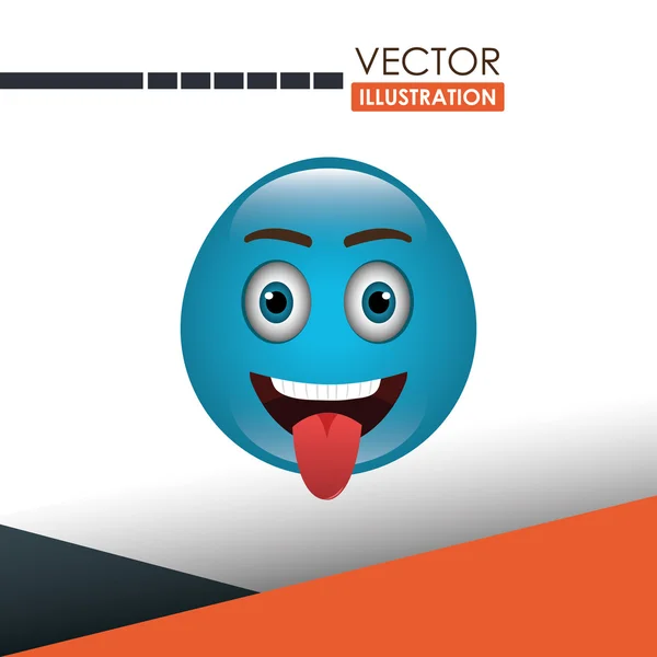 Lustiges Emoticon-Design — Stockvektor