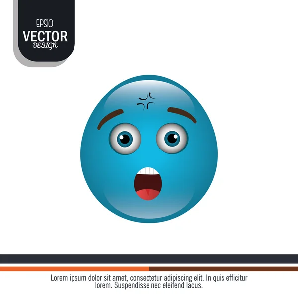 Diseño divertido emoticono — Vector de stock