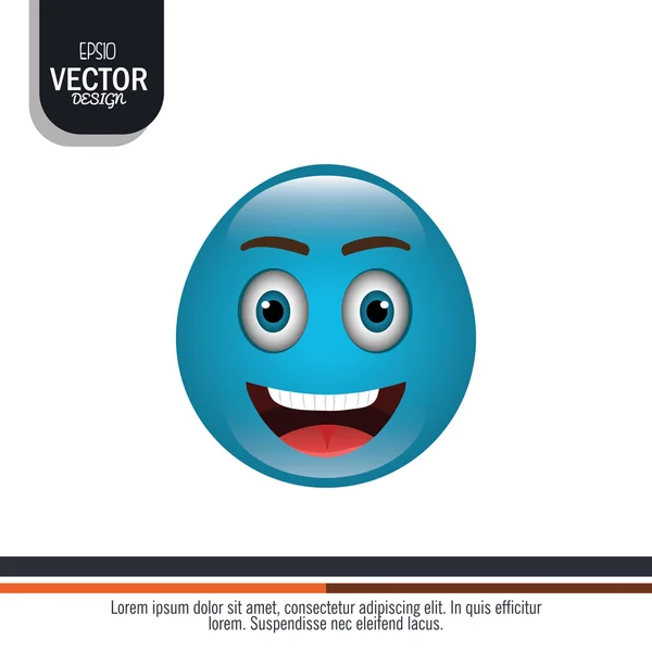 Design emoticon engraçado —  Vetores de Stock