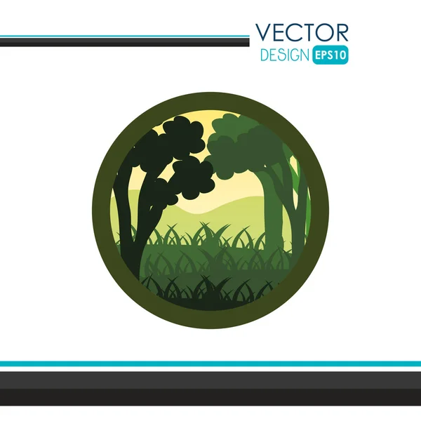 Naturaleza icono diseño , — Vector de stock