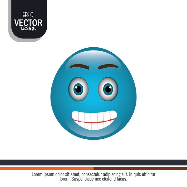 Diseño divertido emoticono — Vector de stock