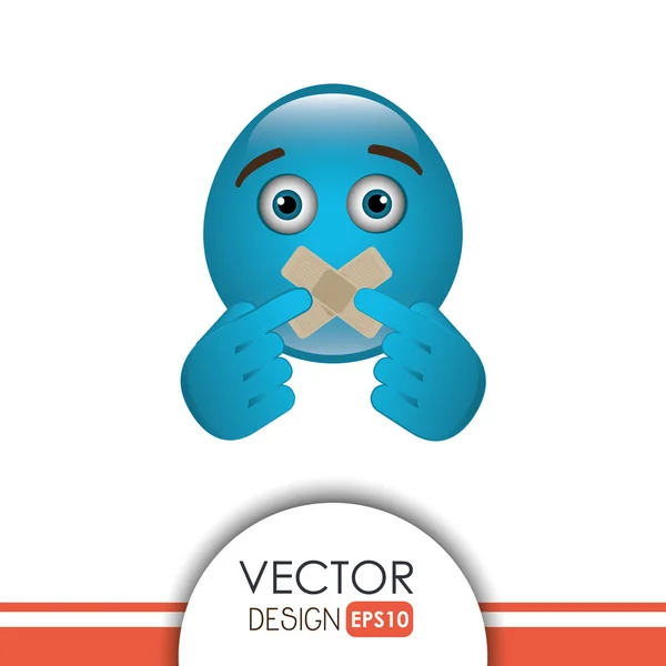 Design emoticon engraçado —  Vetores de Stock