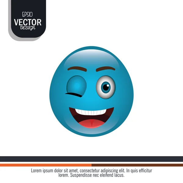 Diseño divertido emoticono — Vector de stock