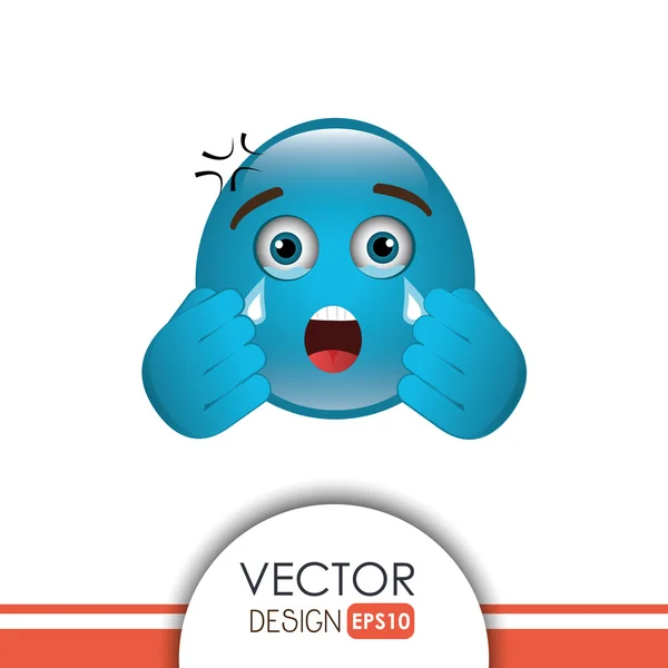 Roliga emoticon design — Stock vektor