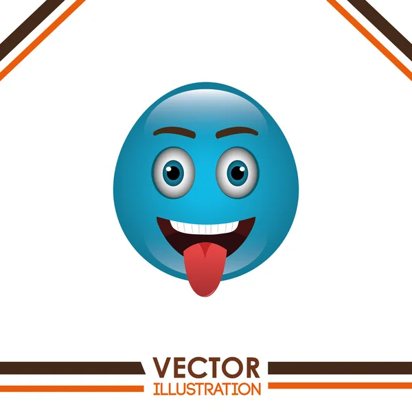 Funny emotikonu design — Stockový vektor