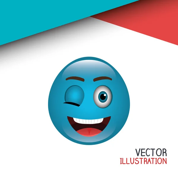 Diseño divertido emoticono — Vector de stock