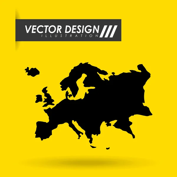 Avrupa harita tasarım — Stok Vektör
