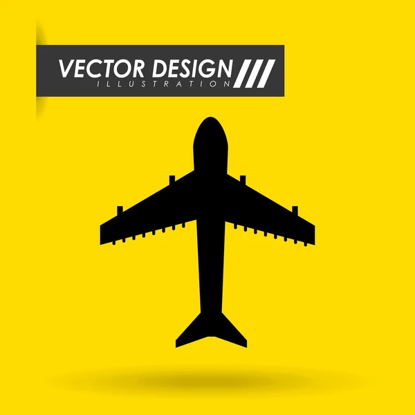 Design der Flugzeug-Ikone — Stockvektor