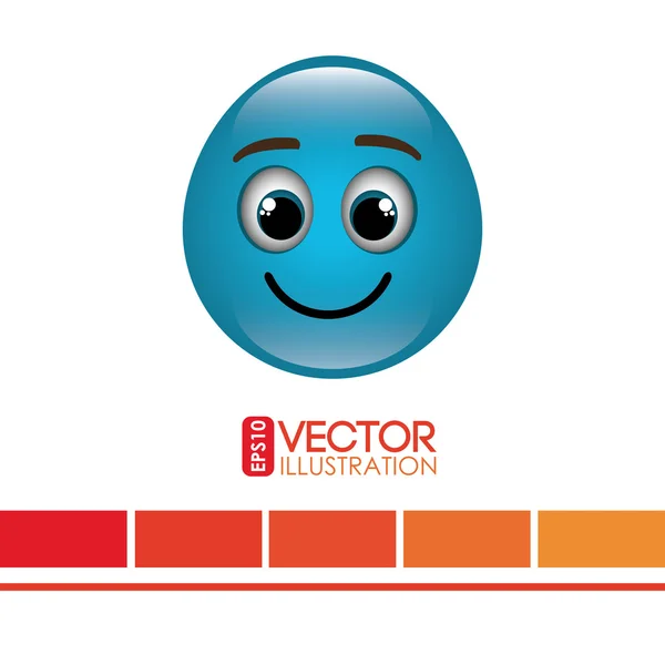 Divertente emoticon design — Vettoriale Stock