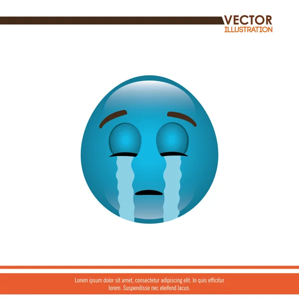 Diseño divertido emoticono — Vector de stock