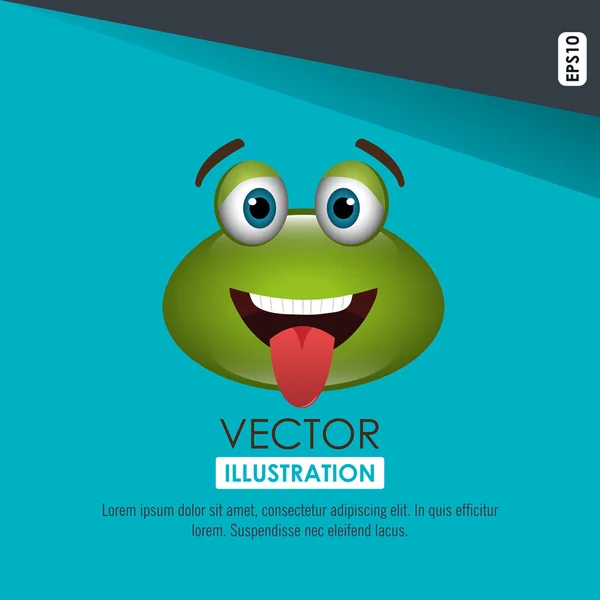 Frog emoticon design — стоковый вектор