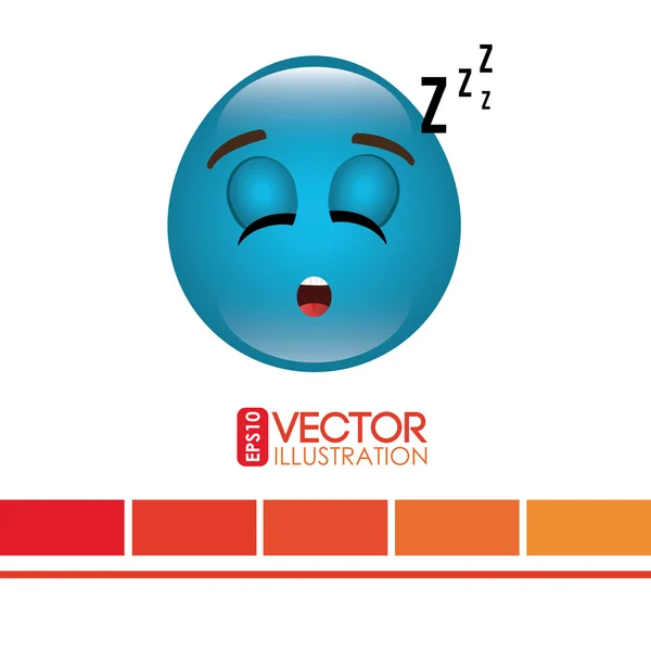 Roliga emoticon design — Stock vektor