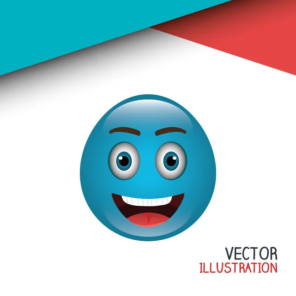 Diseño divertido emoticono — Vector de stock