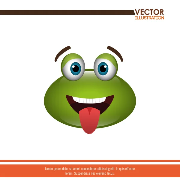 Frog emoticon design — стоковый вектор