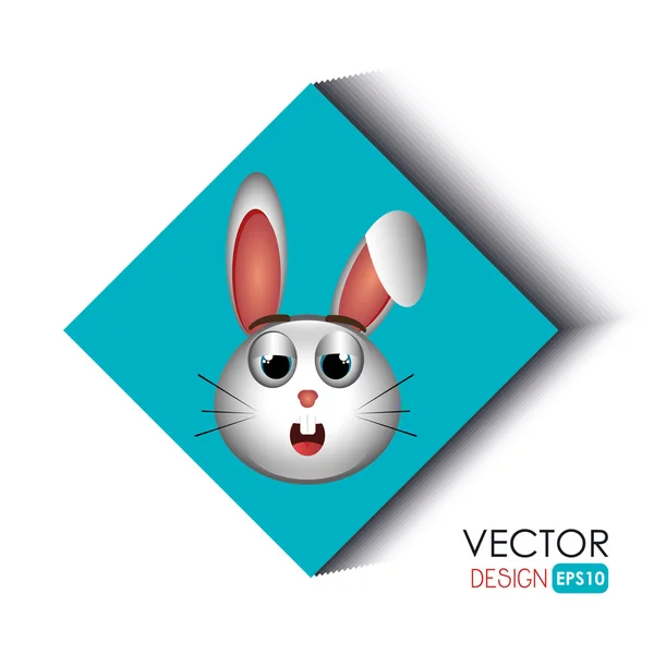 Conception de lapin mignon — Image vectorielle