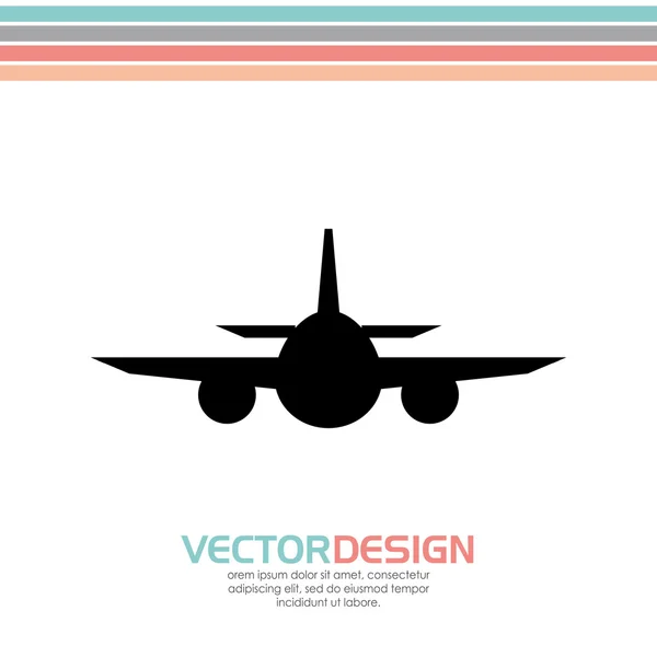 Design der Flugzeug-Ikone — Stockvektor