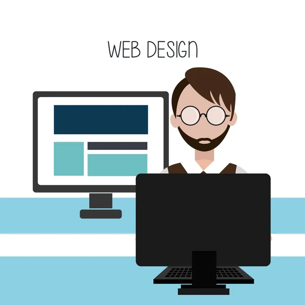 Web development design — Stock Vector