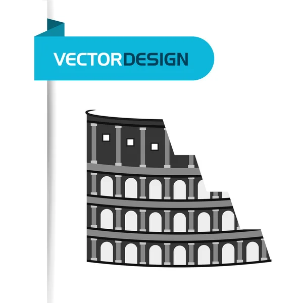 Projeto de monumento europeu — Vetor de Stock