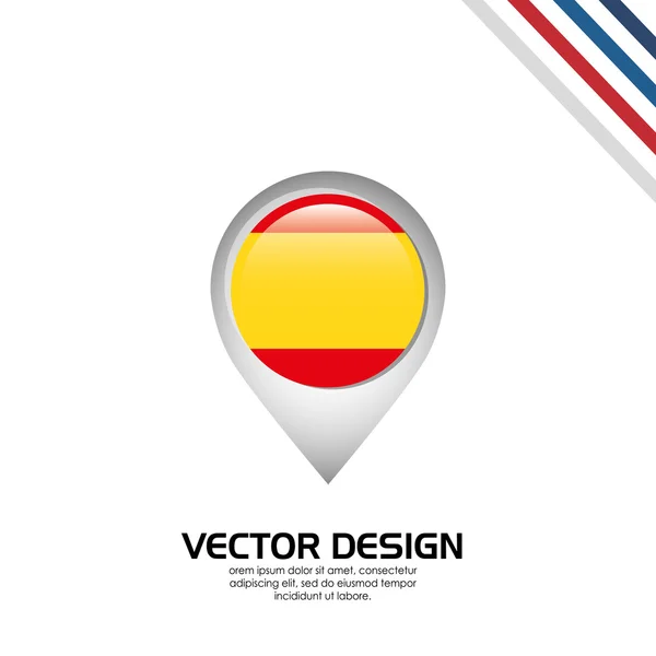 Zászló ikon tervezés — Stock Vector