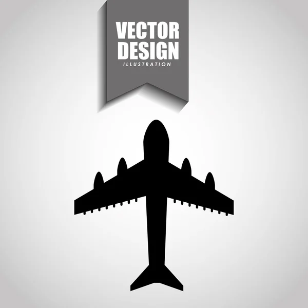 Uçak simgesi tasarım — Stok Vektör
