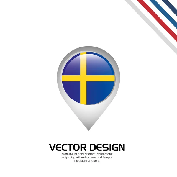 Zászló ikon tervezés — Stock Vector