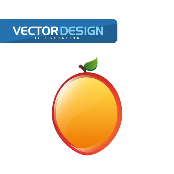 Delicioso diseño de frutas — Vector de stock