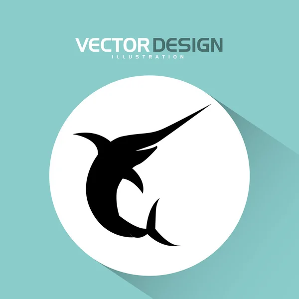 Fiske ikon design — Stock vektor
