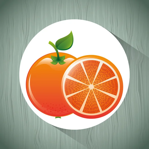 Delicioso diseño de frutas — Vector de stock