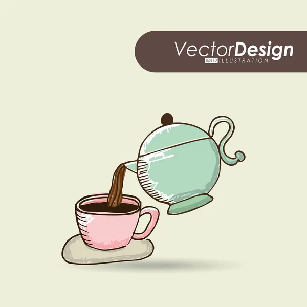 Delizioso design del caffè — Vettoriale Stock