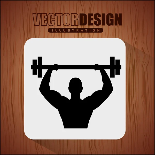 Fitness design desportivo — Vetor de Stock