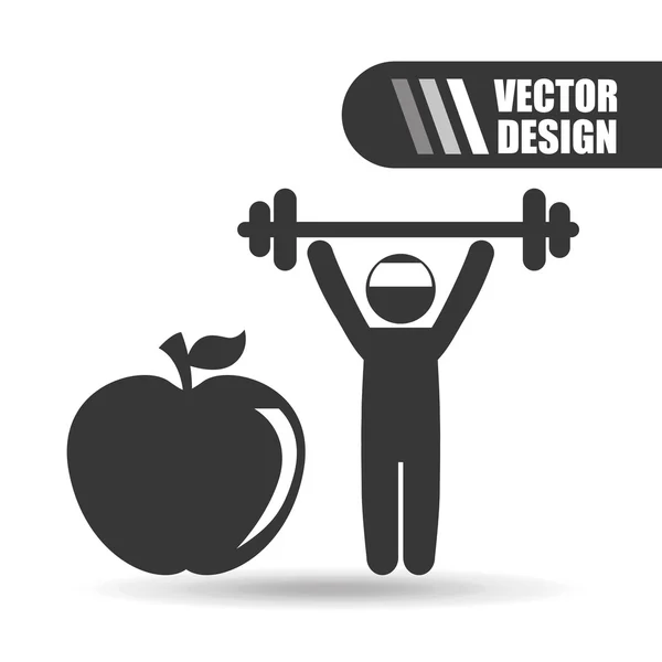 Diseño de deporte de fitness — Vector de stock