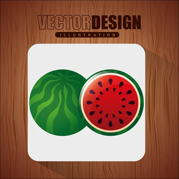 Delicioso design de frutas — Vetor de Stock