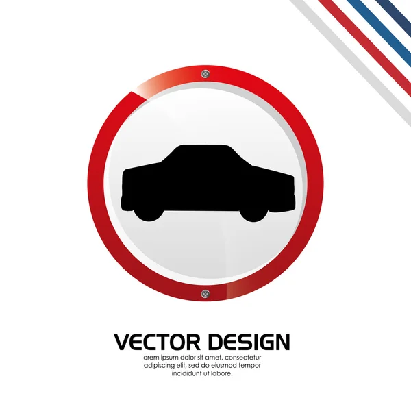 Diseño de la señal de tráfico — Vector de stock