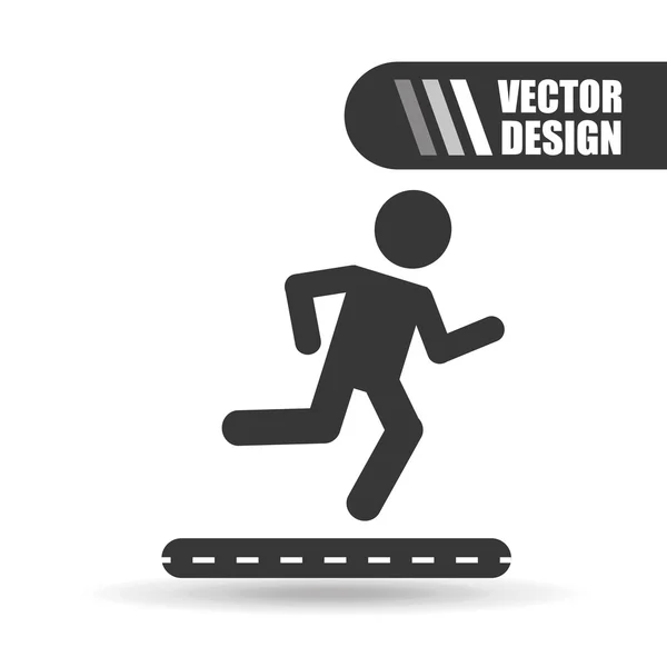 Fitness design desportivo — Vetor de Stock