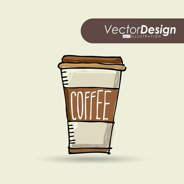 Delizioso design del caffè — Vettoriale Stock