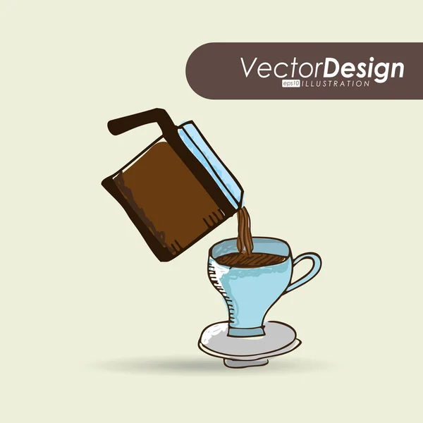 Delizioso design del caffè — Vettoriale Stock