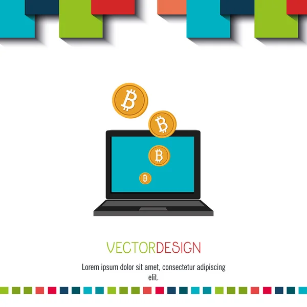 Bitcoin-Design — Stockvektor