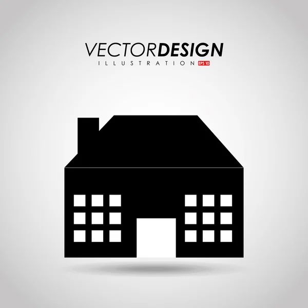 Diseño del icono del edificio — Vector de stock